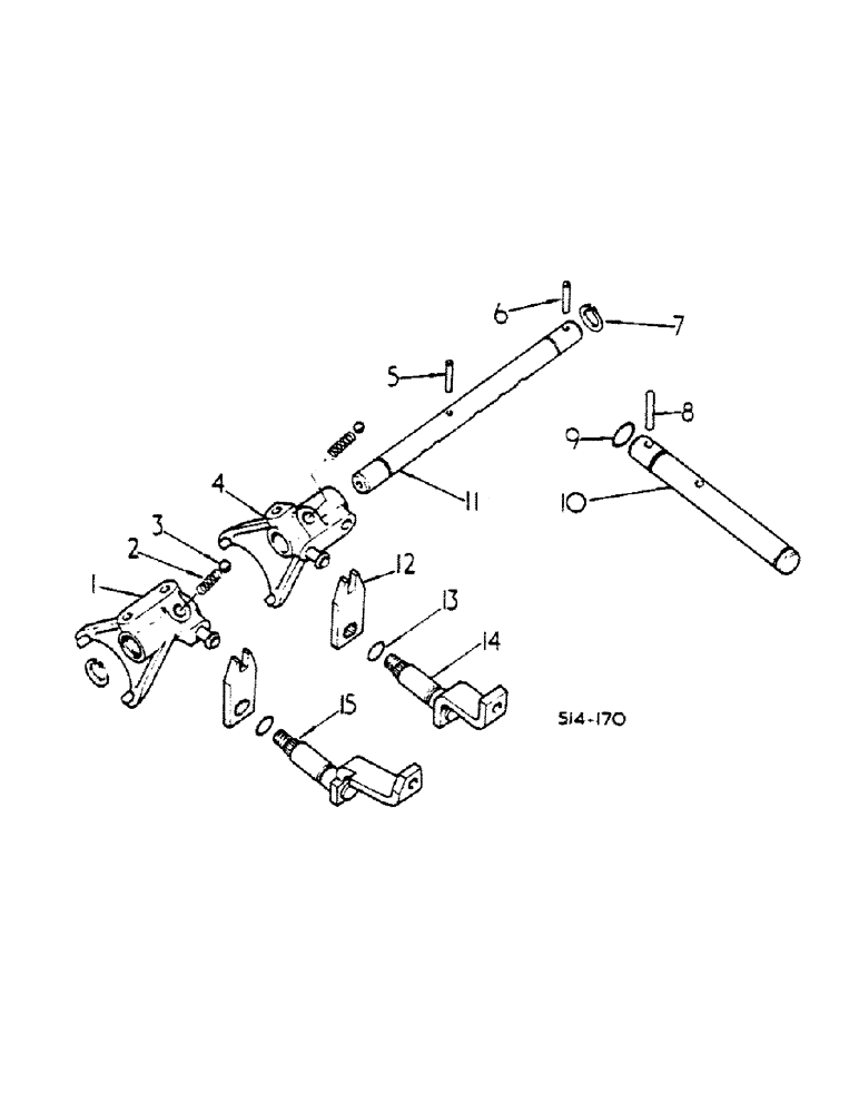 Схема запчастей Case IH 474 - (07-41) - GEAR SHIFT MECHANISM, RANGE TRANSMISSION (04) - Drive Train