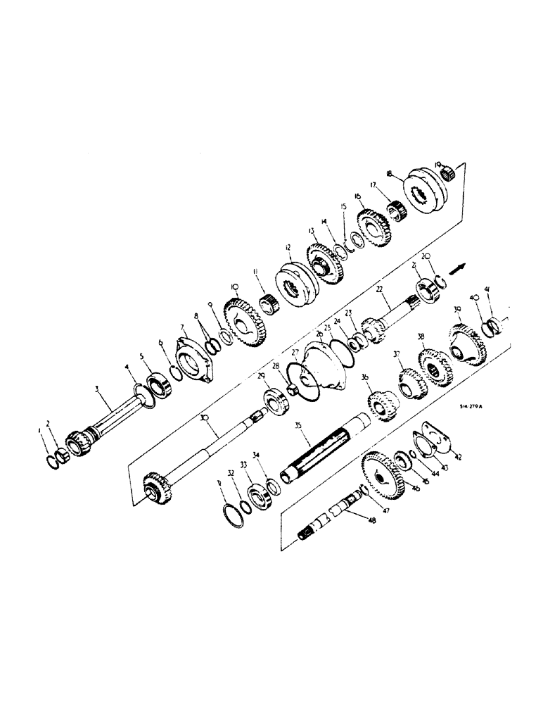 Схема запчастей Case IH 784 - (07-01) - DRIVE TRAIN, SPEED TRANSMISSION, IN CLUTCH HOUSING (04) - Drive Train