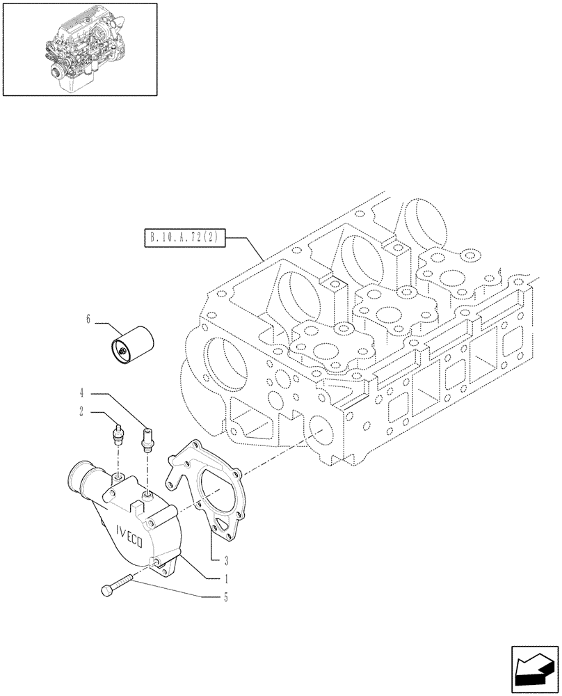 Схема запчастей Case IH AFX8010 - (B.50.A.18) - TEMPERATURE CONTROL (THERMOSTAT) B - Power Production