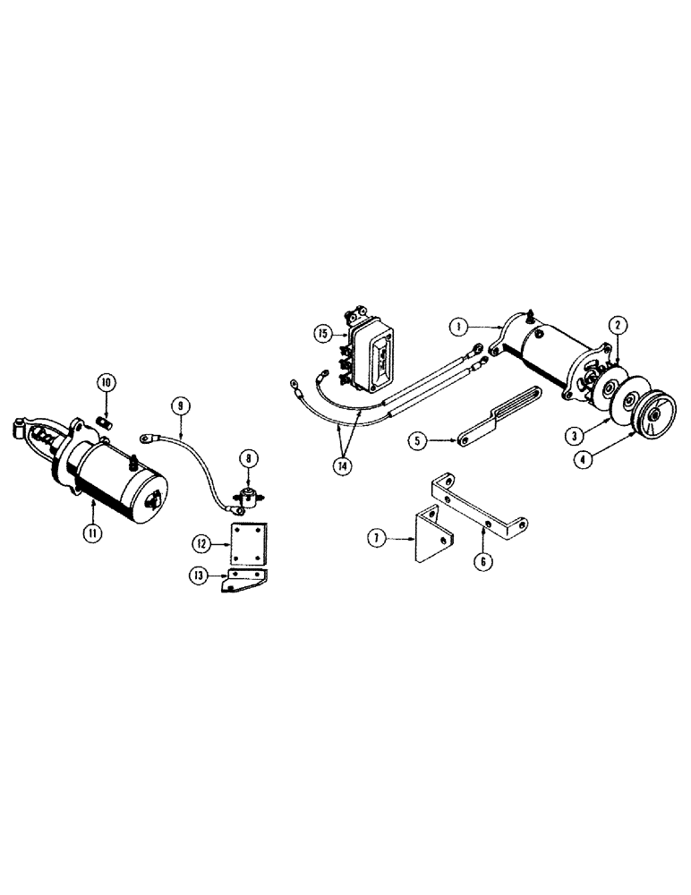 Схема запчастей Case IH 1010 - (344) - MODEL GO 298 ENGINE, GENERATOR (55) - ELECTRICAL SYSTEMS