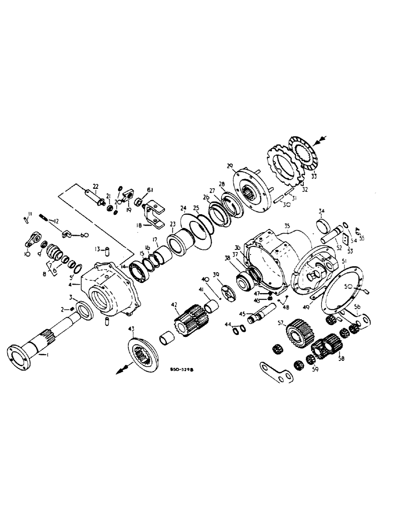 Схема запчастей Case IH 784 - (07-68) - DRIVE TRAIN, P.T.O. CLUTCH AND DRIVE, ALL WHEEL DRIVE, ZF AXLE (04) - Drive Train