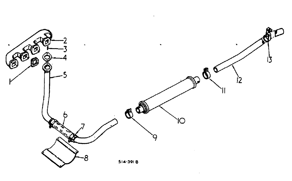 Схема запчастей Case IH 885 - (12-018) - UNDERSLUNG EXHAUST Power