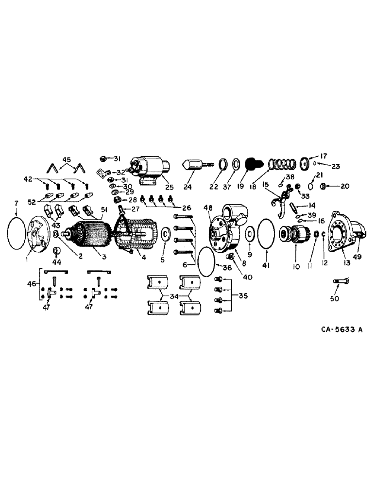 Схема запчастей Case IH 1470 - (08-25) - ELECTRICAL, CRANKING MOTOR (06) - ELECTRICAL