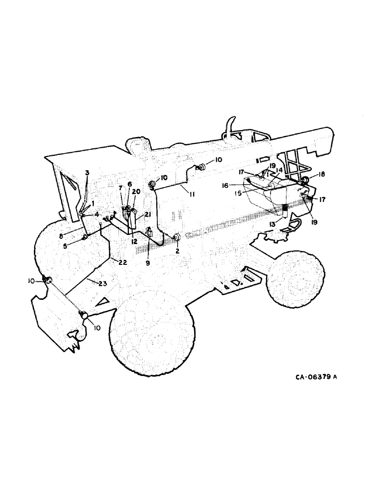 Схема запчастей Case IH 1470 - (08-08) - ELEC., WIRING DIAGRAM, LEFT TURN, GRAIN TANK UNLOADER, REAR LIGHTS & FUEL PUMP, S.N. 10000 & BELOW (06) - ELECTRICAL