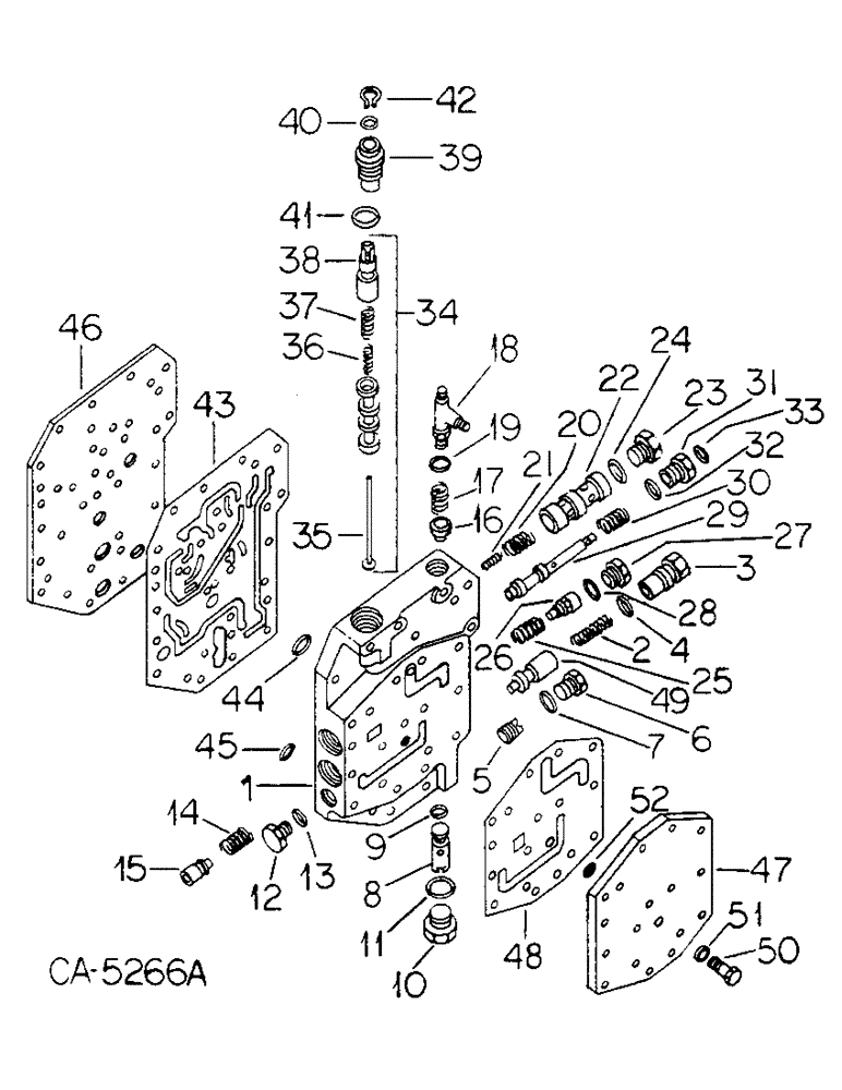 Схема запчастей Case IH 3788 - (10-14) - HYDRAULICS, MULTIPLE CONTROL VALVE, TRACTORS WITH TORQUE AMPLIFIER (07) - HYDRAULICS