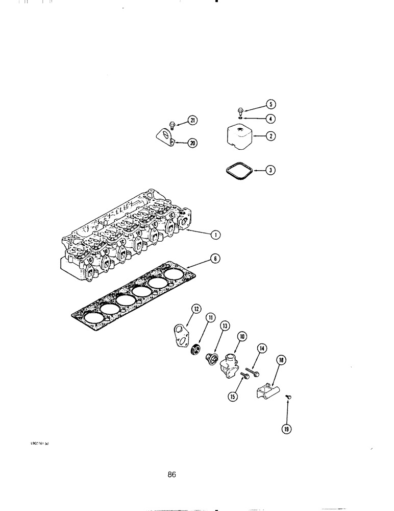 Схема запчастей Case IH 6590TA - (086) - CYLINDER HEAD COVERS AND GASKET, 6-590, 6T-590 AND 6TA-590 ENGINE 