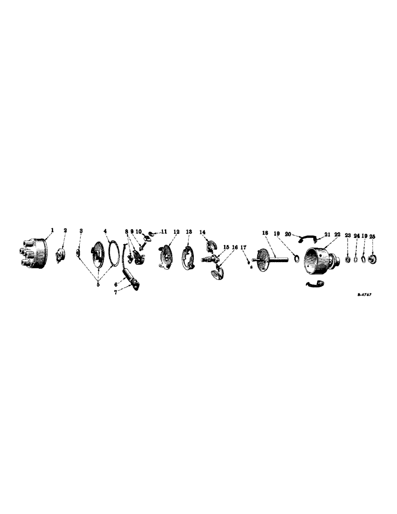 Схема запчастей Case IH SUPER-H - (052) - ELECTRICAL SYSTEM, BATTERY IGNITION DISTRIBUTOR (06) - ELECTRICAL SYSTEMS