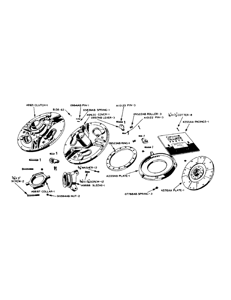 Схема запчастей Case IH 930 - (2-066) - CLUTCH - HAND OPERATED, SEE PAGE 29 OF SUPPLEMENT (06) - POWER TRAIN