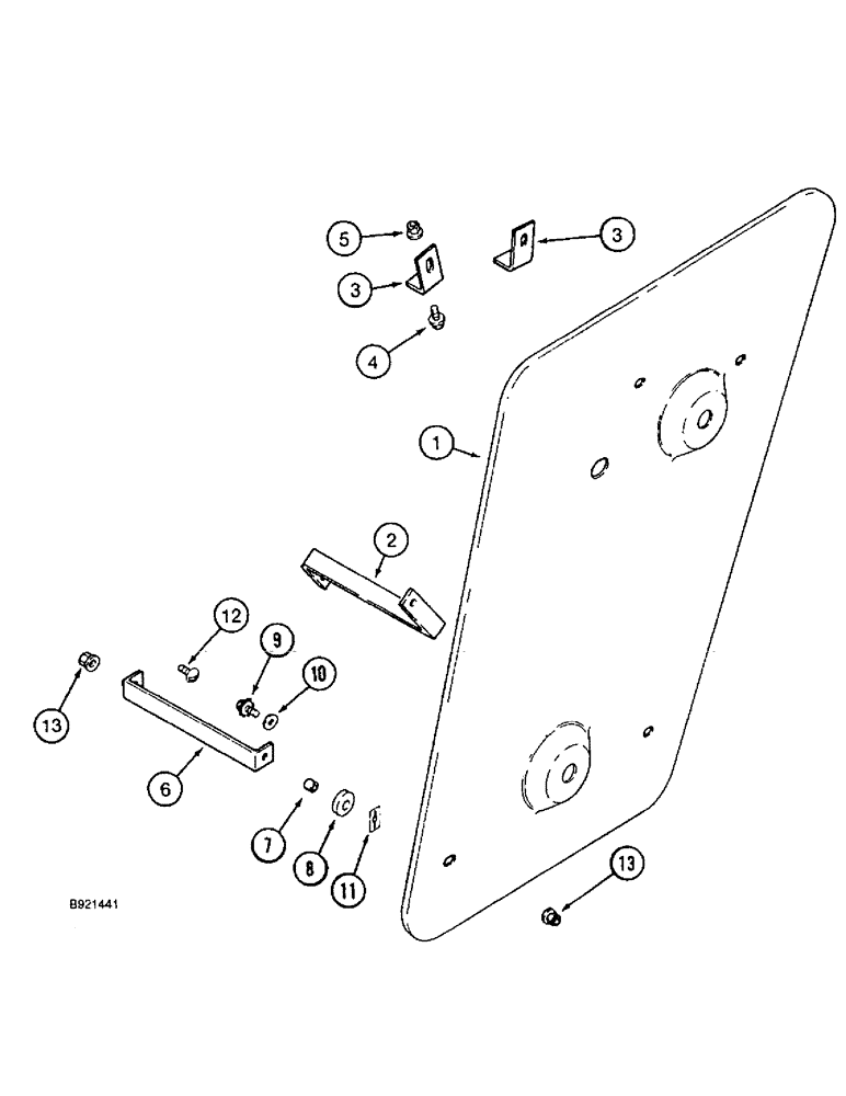 Схема запчастей Case IH 1644 - (9C-14) - CLEANING FAN DRIVE SHIELD, RIGHT-HAND SIDE (15) - BEATER & CLEANING FANS