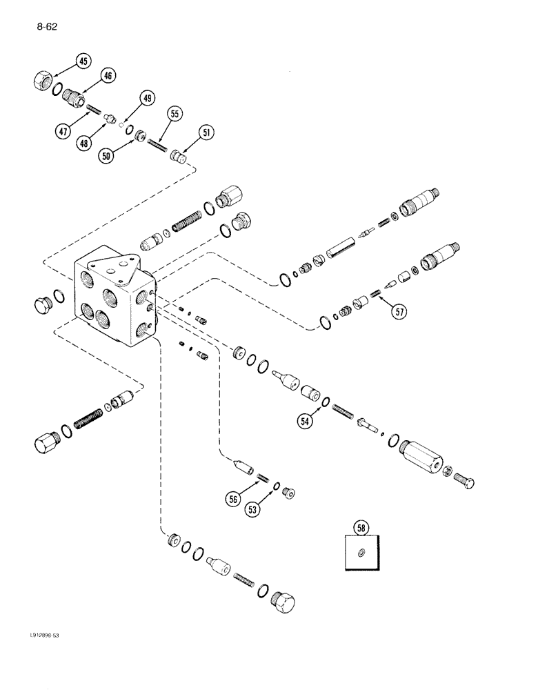 Схема запчастей Case IH 1640 - (8-062) - HEADER VALVE, PRIOR TO P.I.N. JJC0097190 (CONTD) (07) - HYDRAULICS