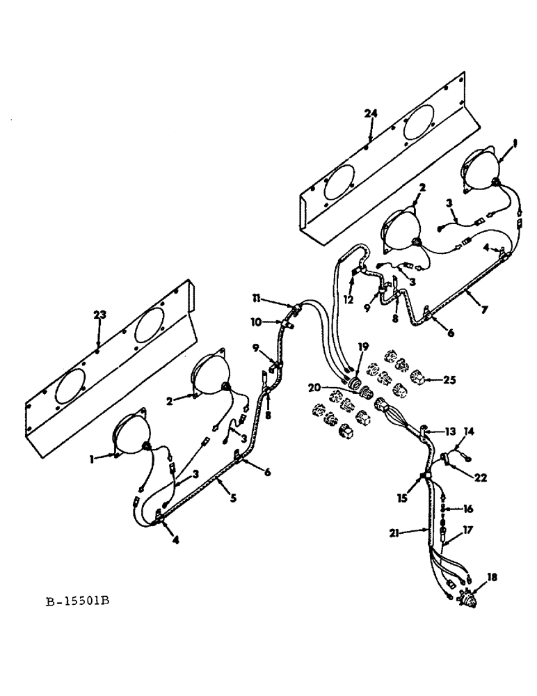 Схема запчастей Case IH 4166 - (08-19) - ELECTRICAL, SIDE HEAD LIGHTS, IN FENDERS (06) - ELECTRICAL