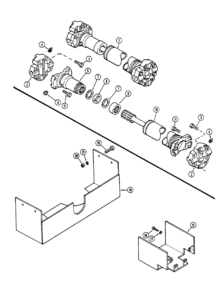 Схема запчастей Case IH 2670 - (184) - FRONT AXLE DRIVE SHAFT ASSEMBLY (05) - STEERING