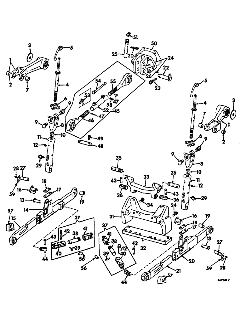 Схема запчастей Case IH 21206 - (K-05) - DRAWBARS AND HITCHES, THREE POINT FAST HITCH Drawbars & Hitches