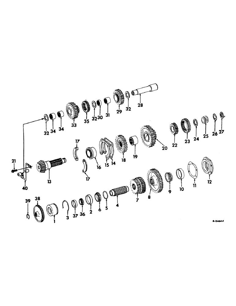 Схема запчастей Case IH 1256 - (B-05) - POWER TRAIN, RANGE TRANSMISSION, IN REAR FRAME (03) - POWER TRAIN