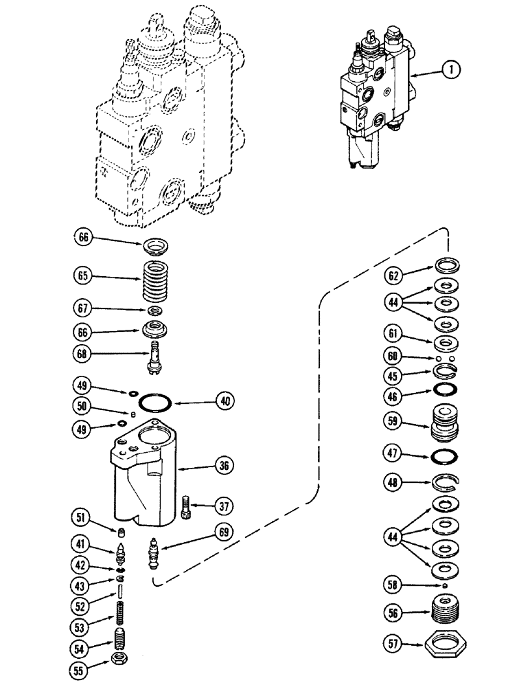 Схема запчастей Case IH 2090 - (8-444) - REMOTE CONTROL VALVE, WITH LOCKOUT (CONTD) (08) - HYDRAULICS