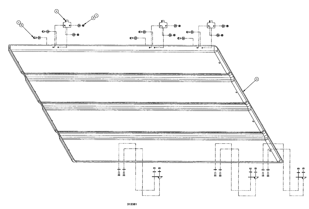 Схема запчастей Case IH SPX4260 - (293) - MIDDLE PAN ASSEMBLY (78) - SPRAYING