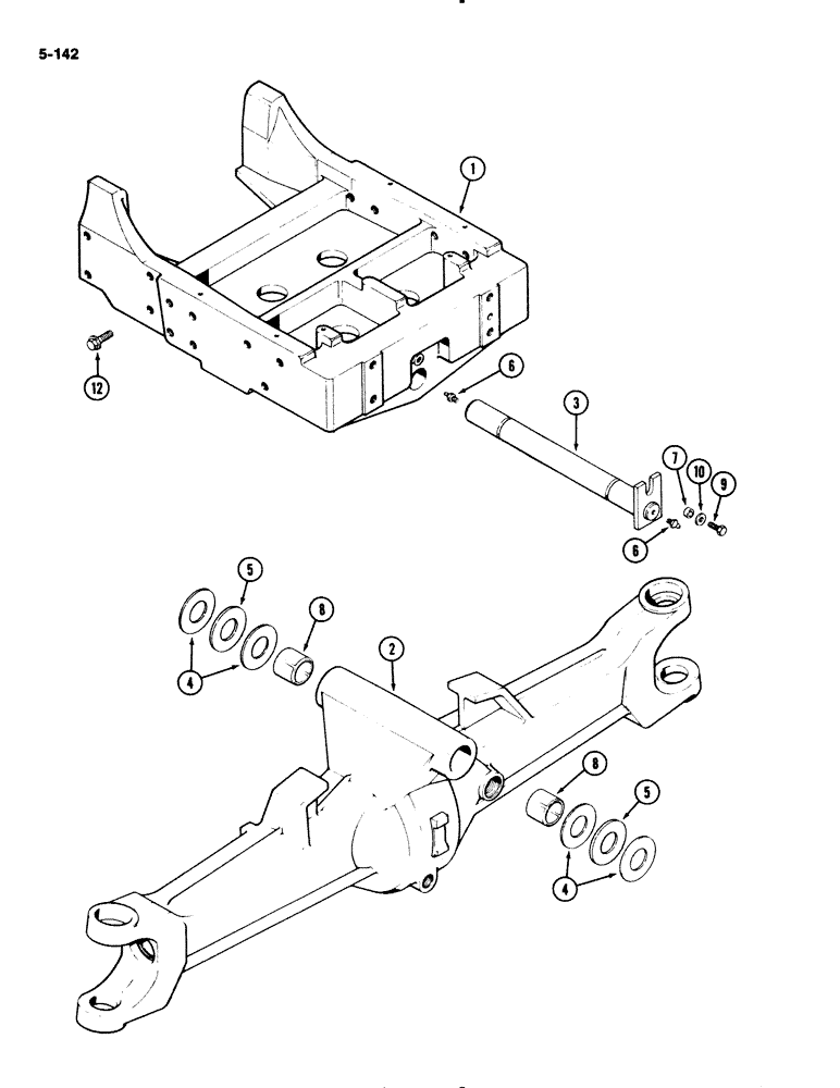 Схема запчастей Case IH 2294 - (5-142) - FRONT AXLE AND SUPPORT, MFD TRACTORS, ZF AXLE (05) - STEERING