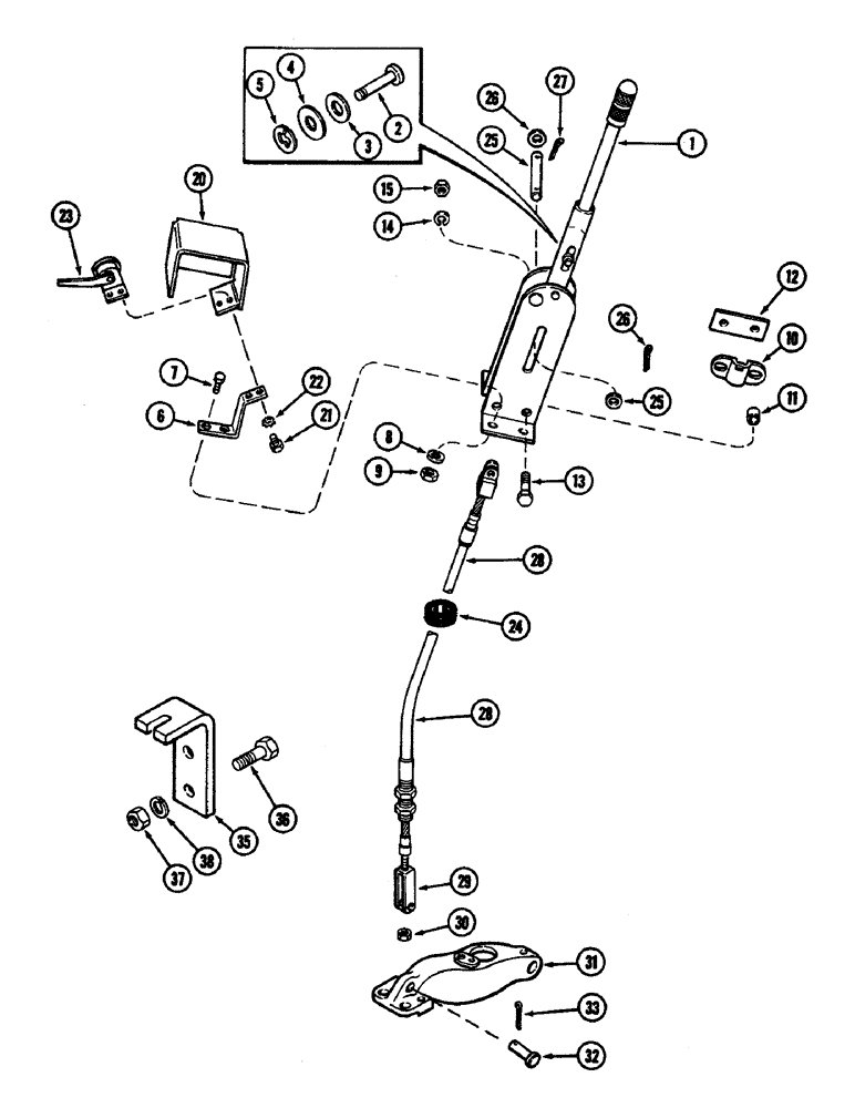 Схема запчастей Case IH 4890 - (7-246) - PARK BRAKE CONTROL (07) - BRAKES