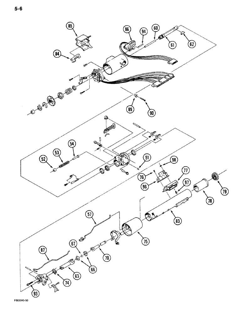 Схема запчастей Case IH 9270 - (5-06) - STEERING COLUMN ASSEMBLY (CONTD) (05) - STEERING