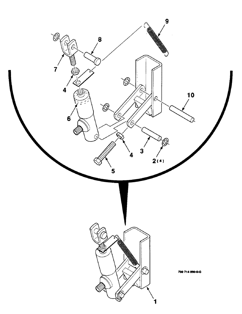 Схема запчастей Case IH 8590 - (7-34) - BRAKE RAM ASSEMBLY, 700716972 BRAKE RAM ASSEMBLY COMPLETE (12) - MAIN FRAME