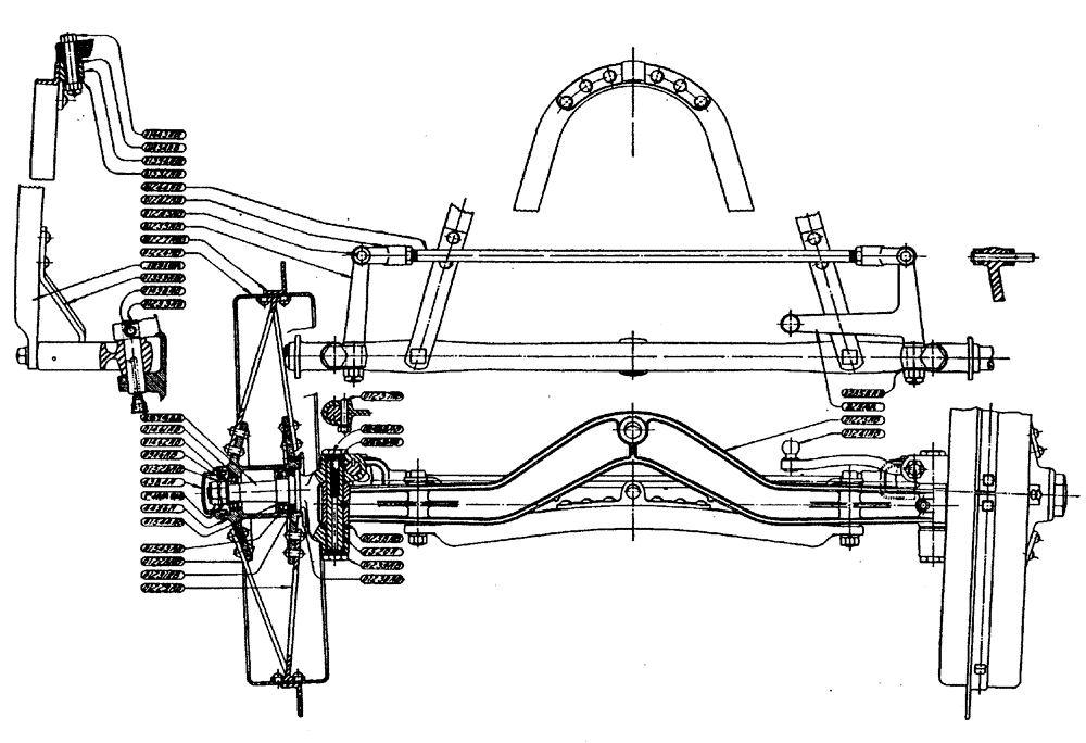 Схема запчастей Case IH L-SERIES - (069) - FRONT AXLE ASSEMBLY (PRIOR TO TRACTOR NO. L300889) (06) - POWER TRAIN