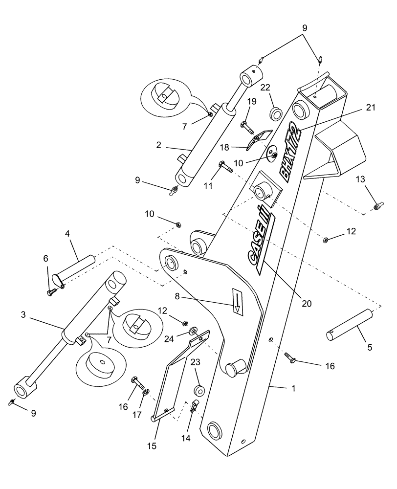 Схема запчастей Case IH 716524016 - (16) - BOOM 