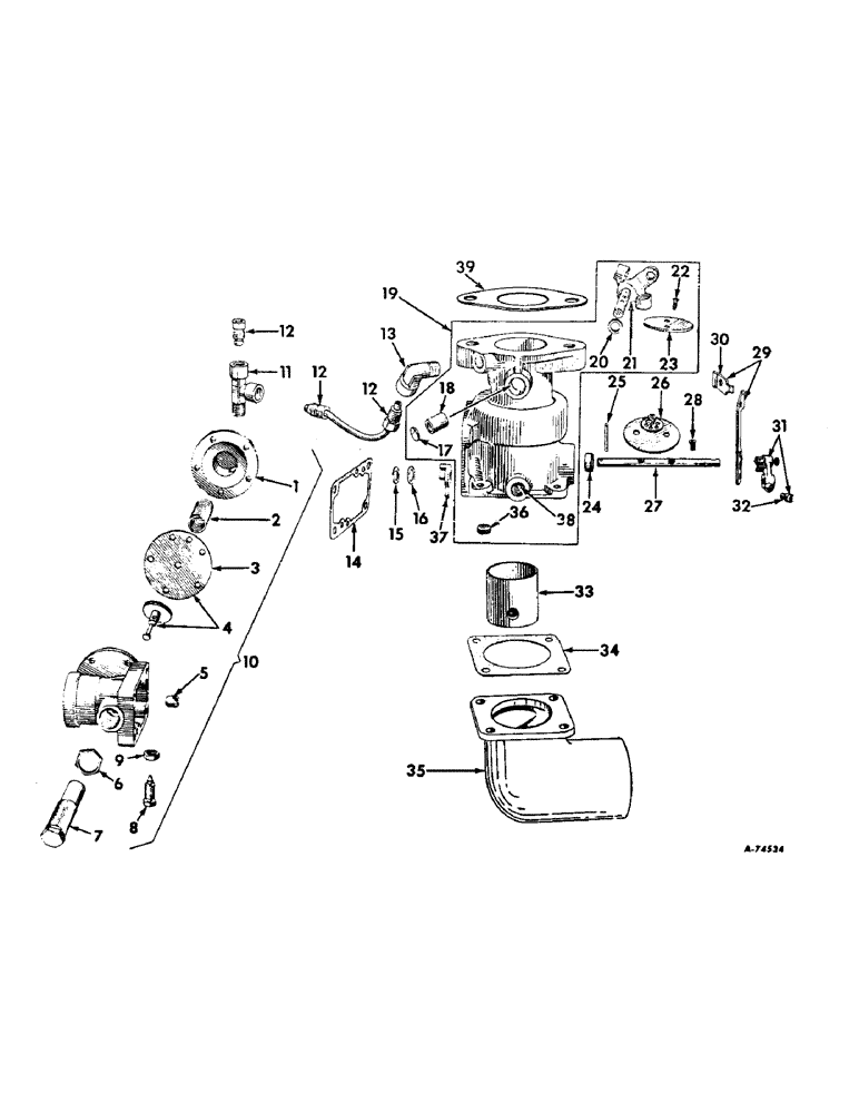 Схема запчастей Case IH 706 - (E-04) - FUEL SYSTEM, CARBURETOR, LP GAS (02) - FUEL SYSTEM