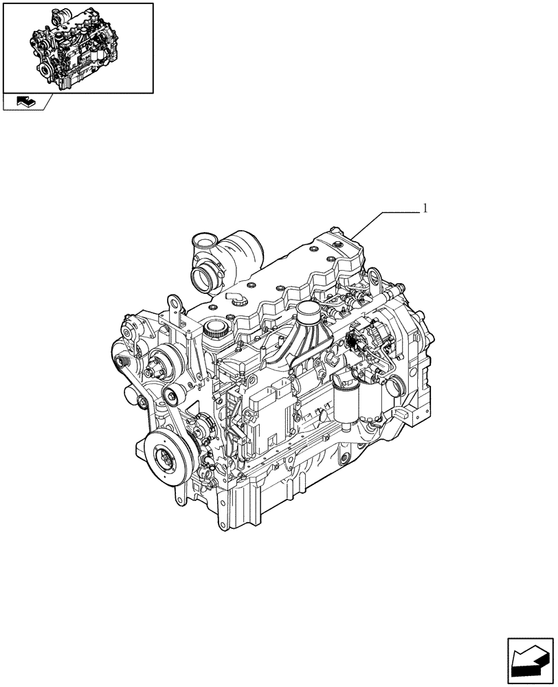 Схема запчастей Case IH PUMA 115 - (0.02.1) - ENGINE (01) - ENGINE