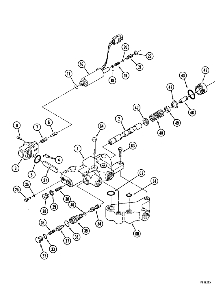 Схема запчастей Case IH 9350 - (8-52) - HITCH CONTROL VALVE ASSEMBLY, PRIOR TO P.I.N. JEE0069665 (08) - HYDRAULICS