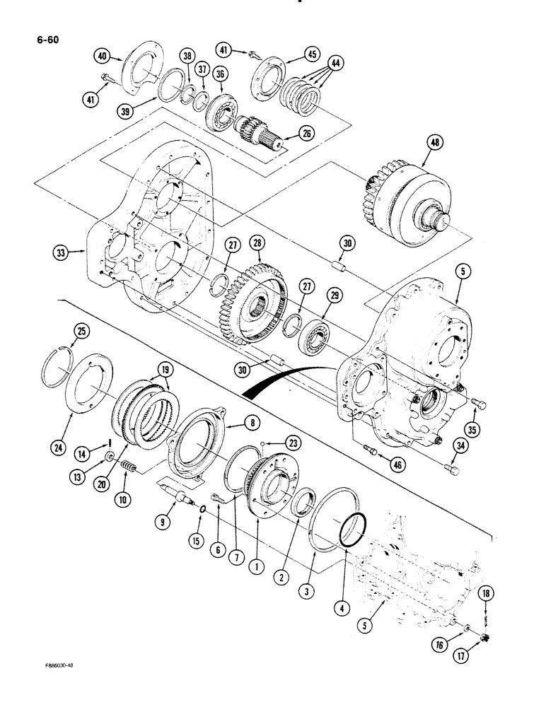 Схема запчастей Case IH STEIGER - (6-60) - PTO ASSEMBLY (06) - POWER TRAIN