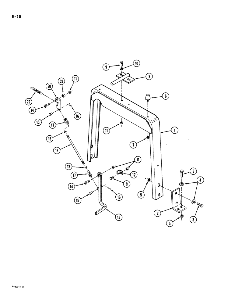 Схема запчастей Case IH STEIGER - (9-018) - HOOD SUPPORT (09) - CHASSIS/ATTACHMENTS