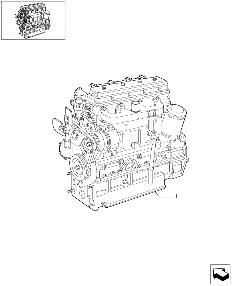 Схема запчастей Case IH JX75 - (0.02.1/01[01]) - ENGINE (BEFORE S/N 13286) (01) - ENGINE