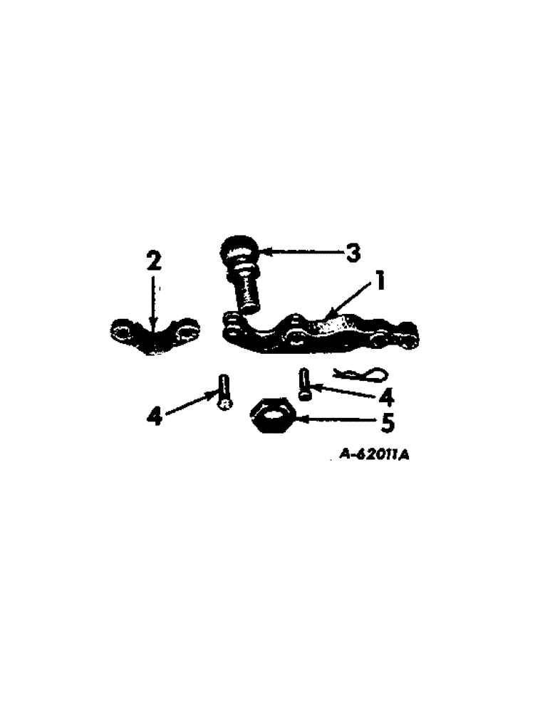 Схема запчастей Case IH VARIOUS - (B-110[1]) - TRAILER HITCH, BALL AND SOCKET TYPE 1960 TO 1965 