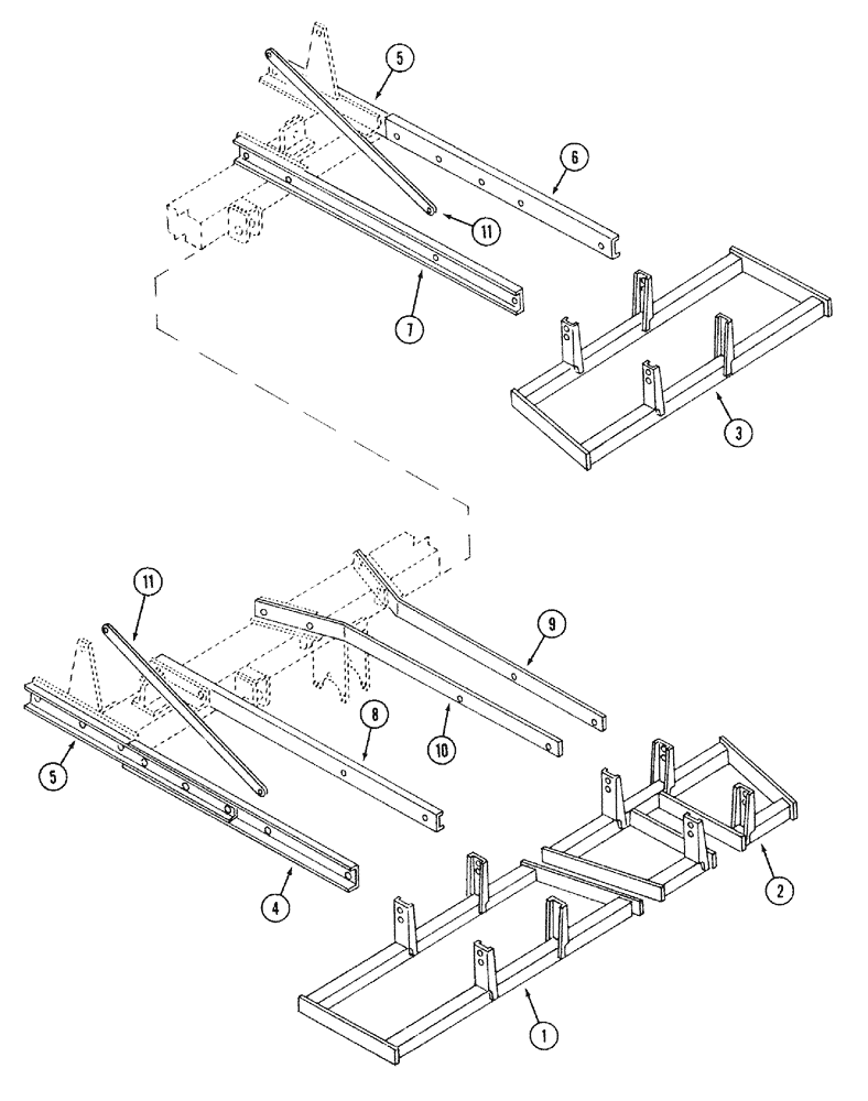 Схема запчастей Case IH 568 - (9-12) - TOOLING EQUIPMENT FRAME, 4 ROW (09) - CHASSIS/ATTACHMENTS