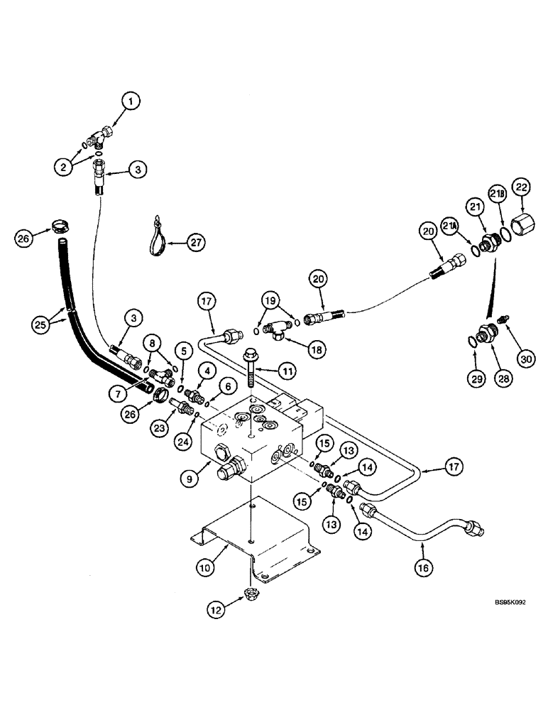 Схема запчастей Case IH 2166 - (7-10) - PARKING BRAKE AND TOW VALVE HYDRAULIC SYSTEM (5.1) - BRAKES