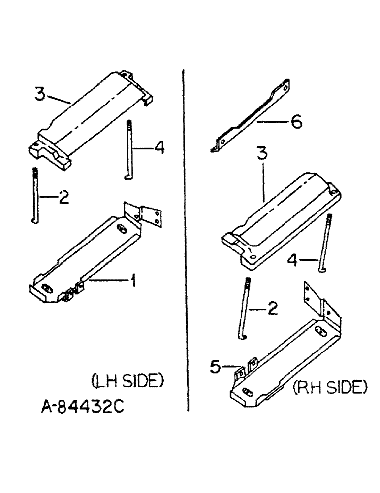 Схема запчастей Case IH 1466 - (08-16) - ELECTRICAL, BATTERY TRAY (06) - ELECTRICAL