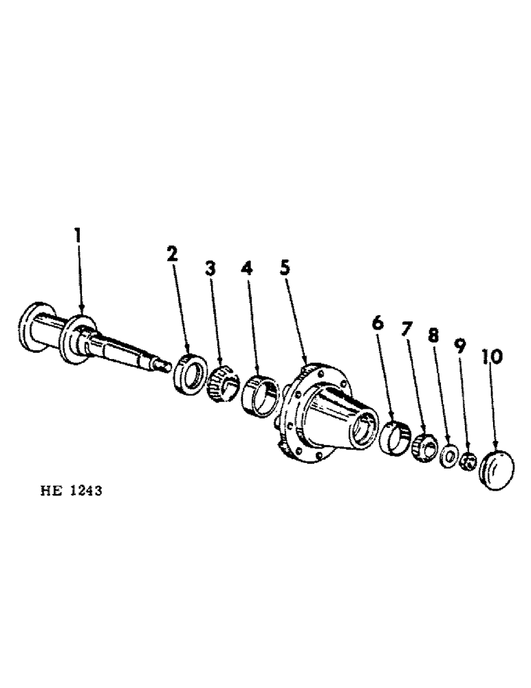 Схема запчастей Case IH 1100 - (N-4) - AXLE SPINDLE AND HUB, PRODUCT GRAPHICS 