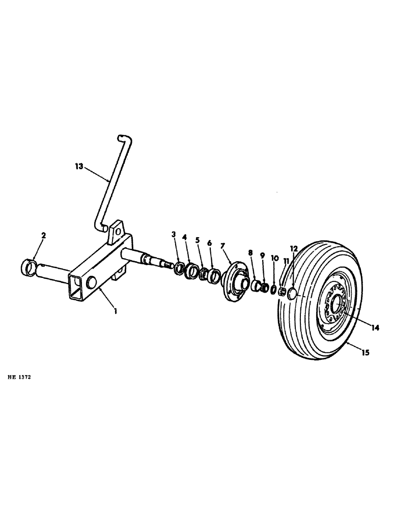 Схема запчастей Case IH 1290 - (07) - WHEEL AXLE - TRANSPORT 