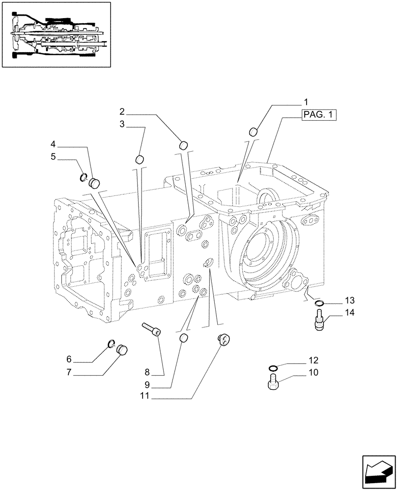 Схема запчастей Case IH JX1070C - (1.21.0[03]) - TRACTOR BODY (03) - TRANSMISSION