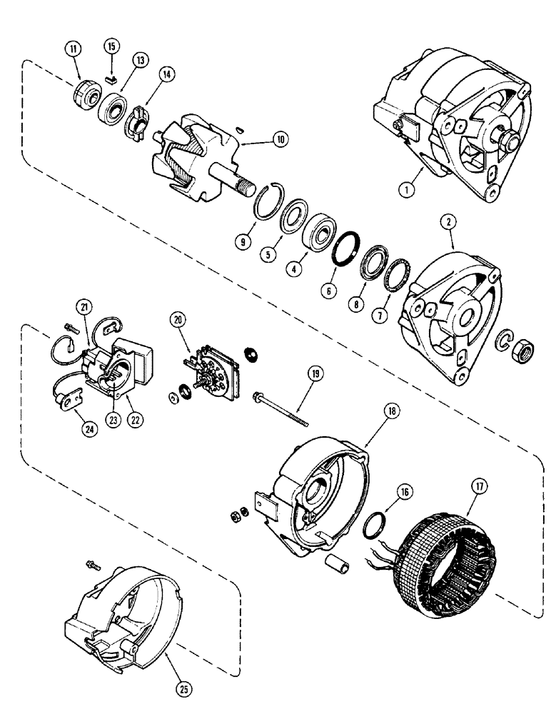 Схема запчастей Case IH 1690 - (S11-1) - K956426 ALTERNATOR, LOW PROFILE, LUCAS NO. 23851 (06) - ELECTRICAL SYSTEMS