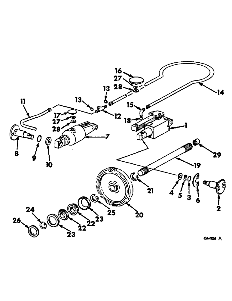 Схема запчастей Case IH 2500 - (07-010) - HYDRO DRIVE GEAR, PTO SHAFT, SERVO CYLINDER (04) - Drive Train