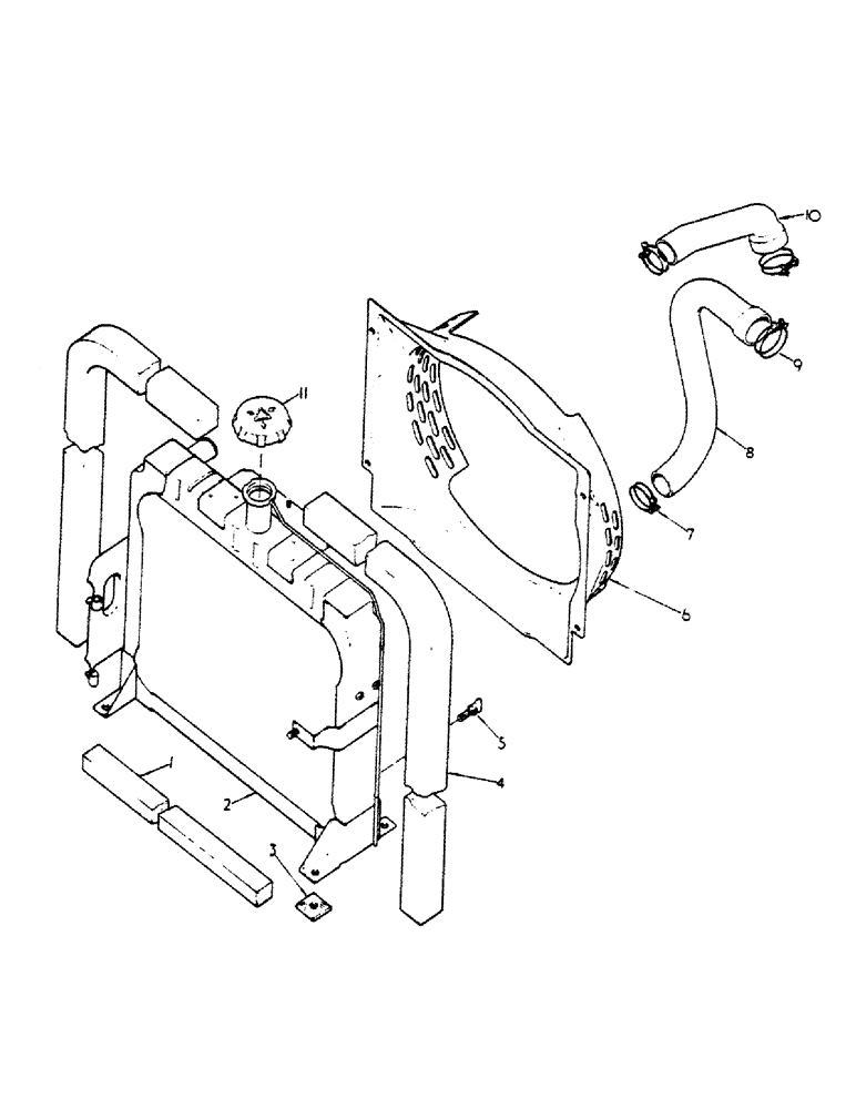 Схема запчастей Case IH 474 - (06-04) - RADIATOR AND CONNECTIONS Cooling