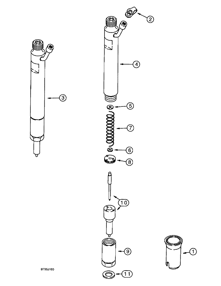 Схема запчастей Case IH 2055 - (3-08) - FUEL INJECTION NOZZLE, 6TA-830 ENGINE (02) - FUEL SYSTEM