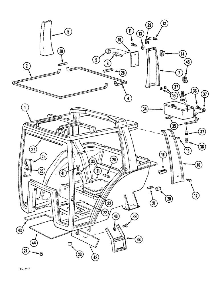 Схема запчастей Case IH 4240 - (9-030) - CAB, FRAME (09) - CHASSIS/ATTACHMENTS