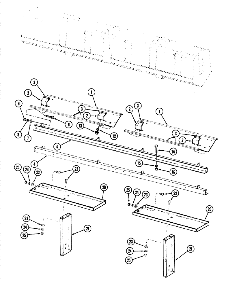 Схема запчастей Case IH 1844 - (9A-120) - WATER TANK SUPPORT, 1844 COTTON PICKER (14) - WATER SYSTEM