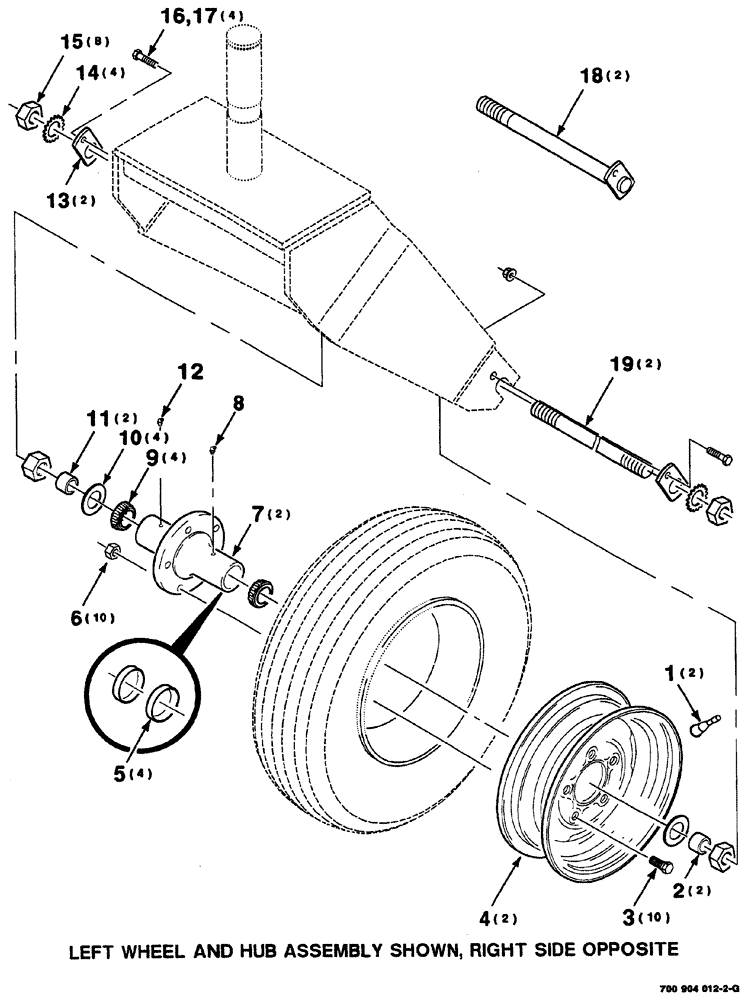 Схема запчастей Case IH 8860HP - (07-88) - TAIL WHEEL AND HUB ASSEMBLY (27) - REAR AXLE SYSTEM