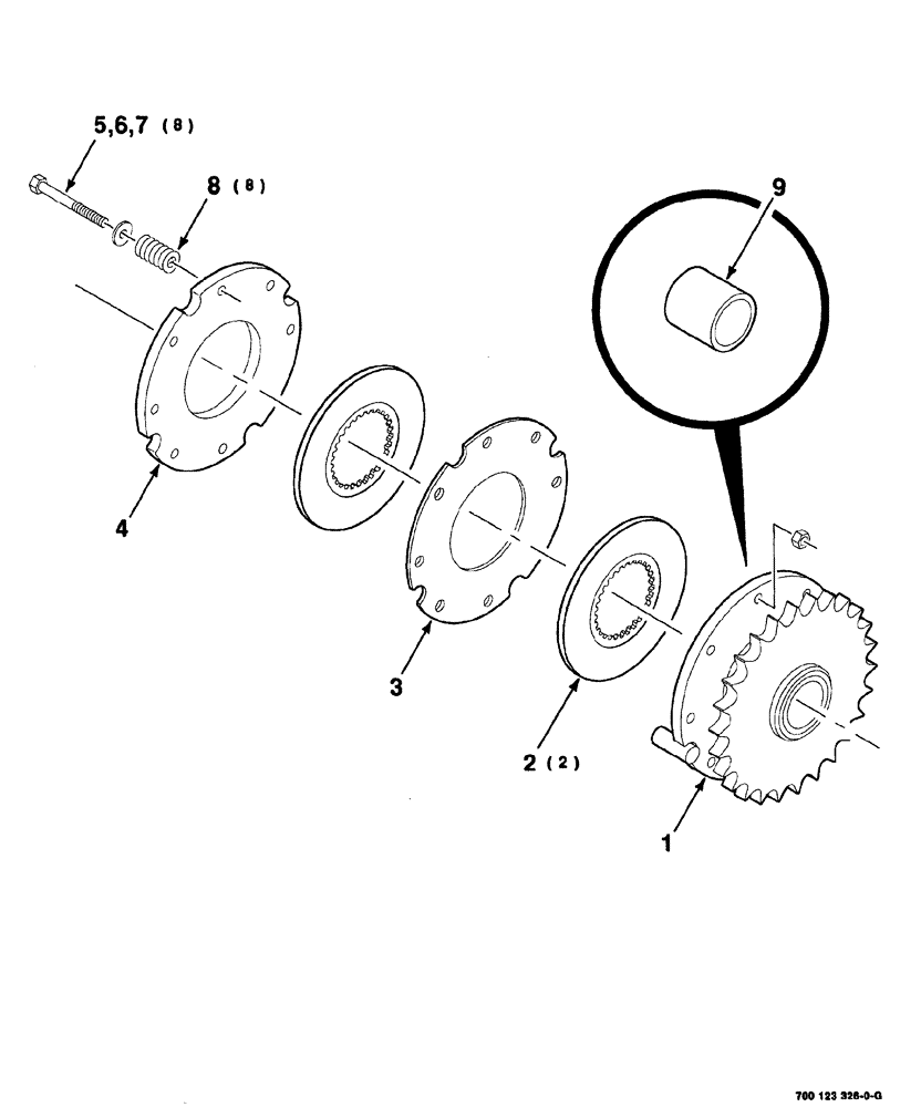 Схема запчастей Case IH 8576 - (02-036) - SLIP CLUTCH ASSEMBLY Driveline