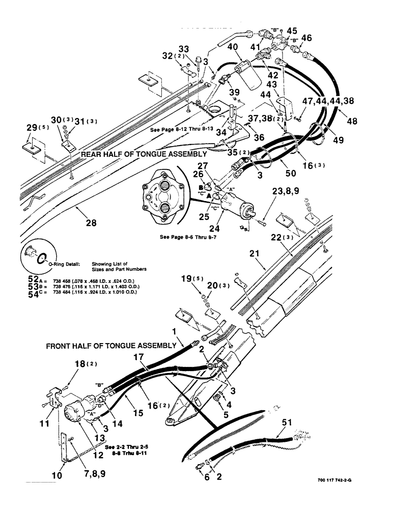 Схема запчастей Case IH 8360 - (8-04) - TONGUE AND HYDRAULIC DRIVE ASSEMBLY, NEW STYLE (08) - HYDRAULICS