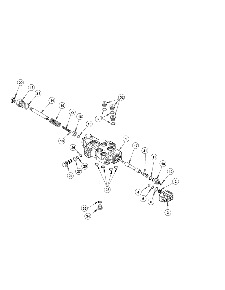 Схема запчастей Case IH MX220 - (07-08) - VALVE ASSY BRAKE, EUROPE ONLY (07) - BRAKES