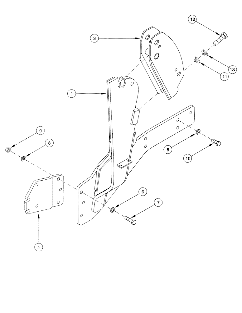 Схема запчастей Case IH L505 - (09-05) - MOUNTING BRACKETS CX70 - CX100 (09) - CHASSIS/ATTACHMENTS